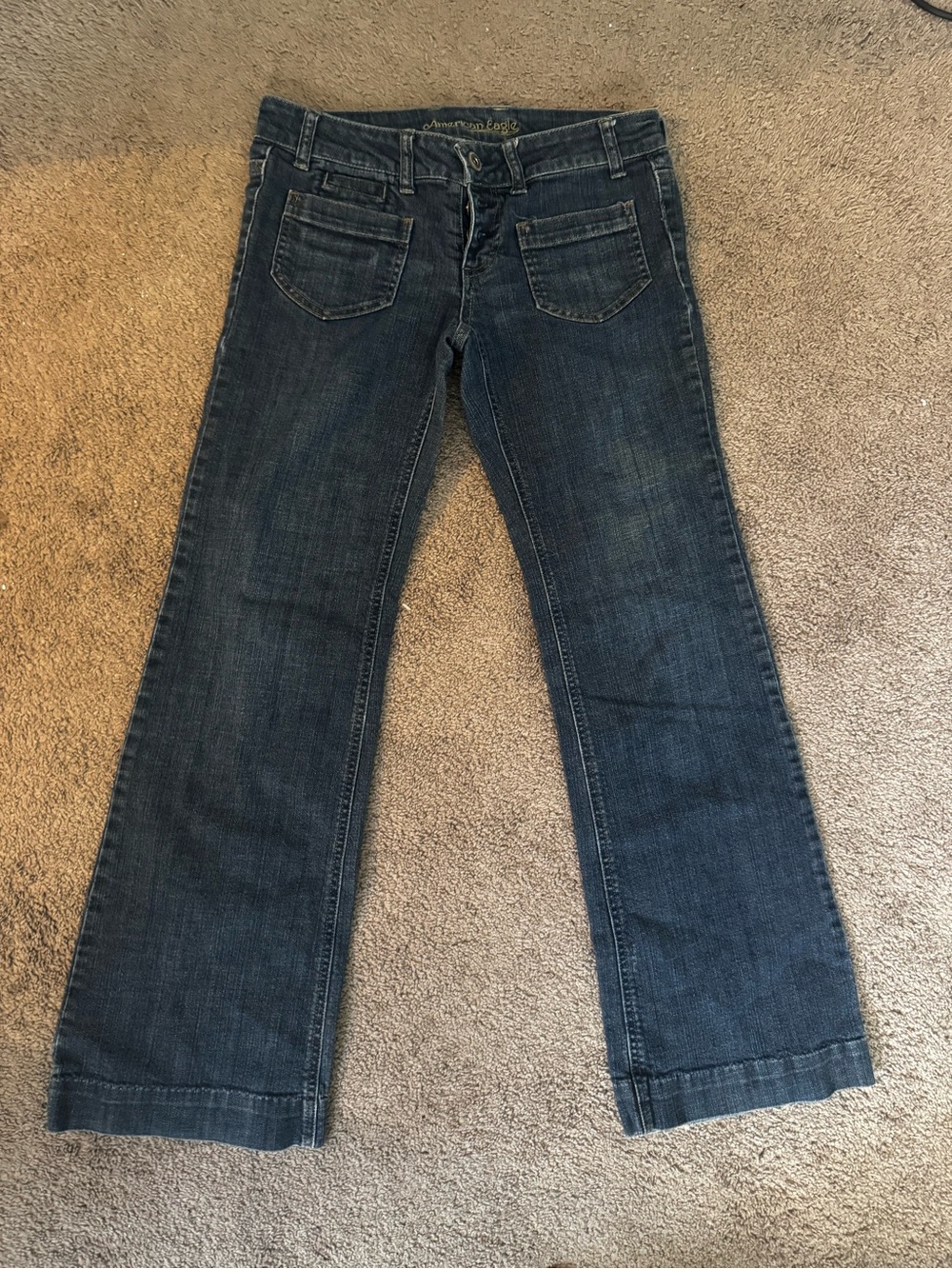 Y2K American Eagle low rise bootcut  Dark Blue Women's  Jeans